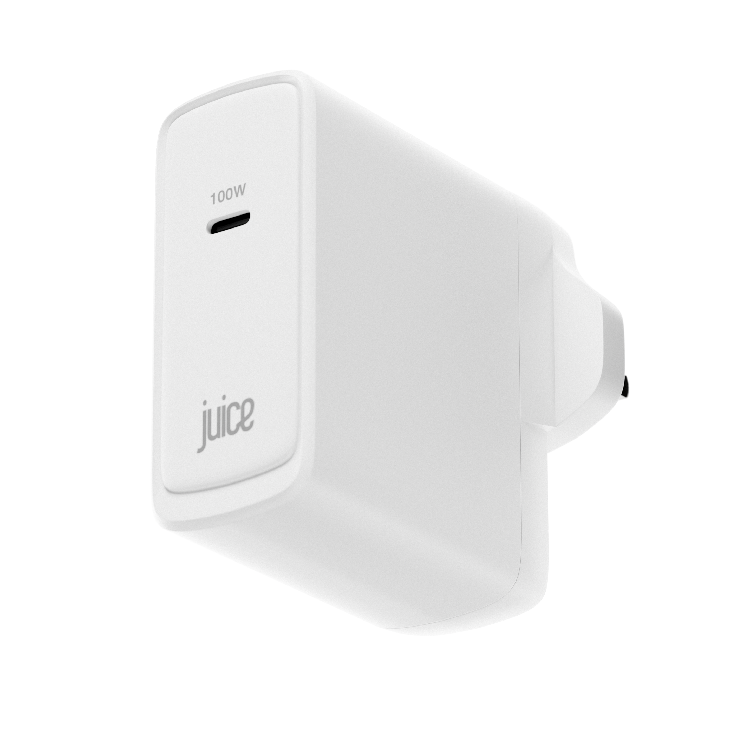 Juice 100W USB-C Fast Charger Plug with 2m Cable – GaN Power for MacBook, Laptop & Phone