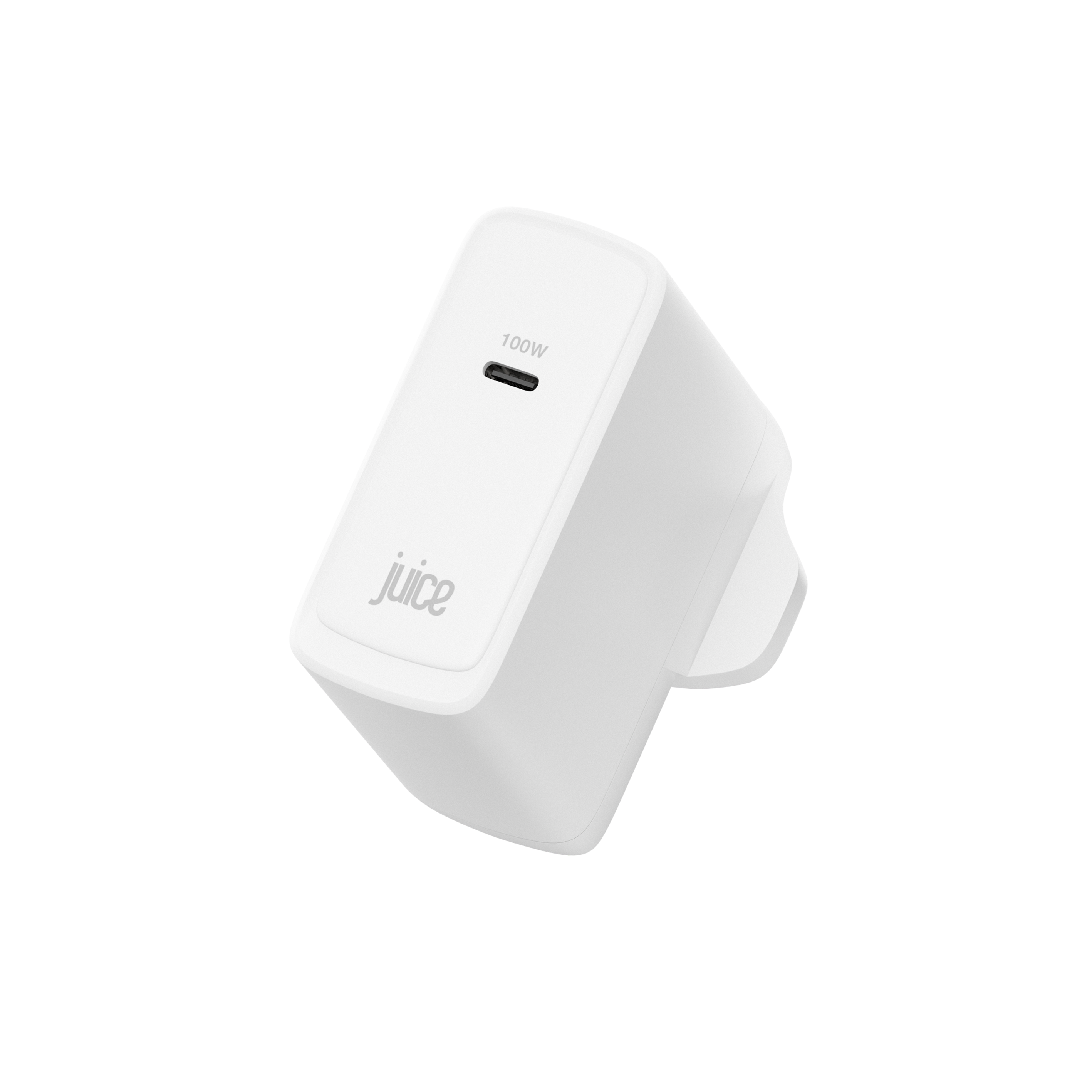 Juice 100W USB-C Fast Charger Plug with 2m Cable – GaN Power for MacBook, Laptop & Phone