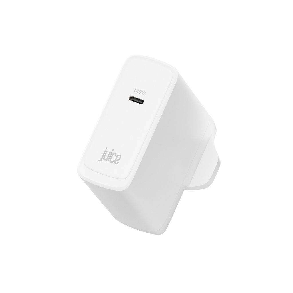 Juice 140W USB-C Fast Charger Plug with 2m Cable – GaN Power for MacBook, Laptop & Phone