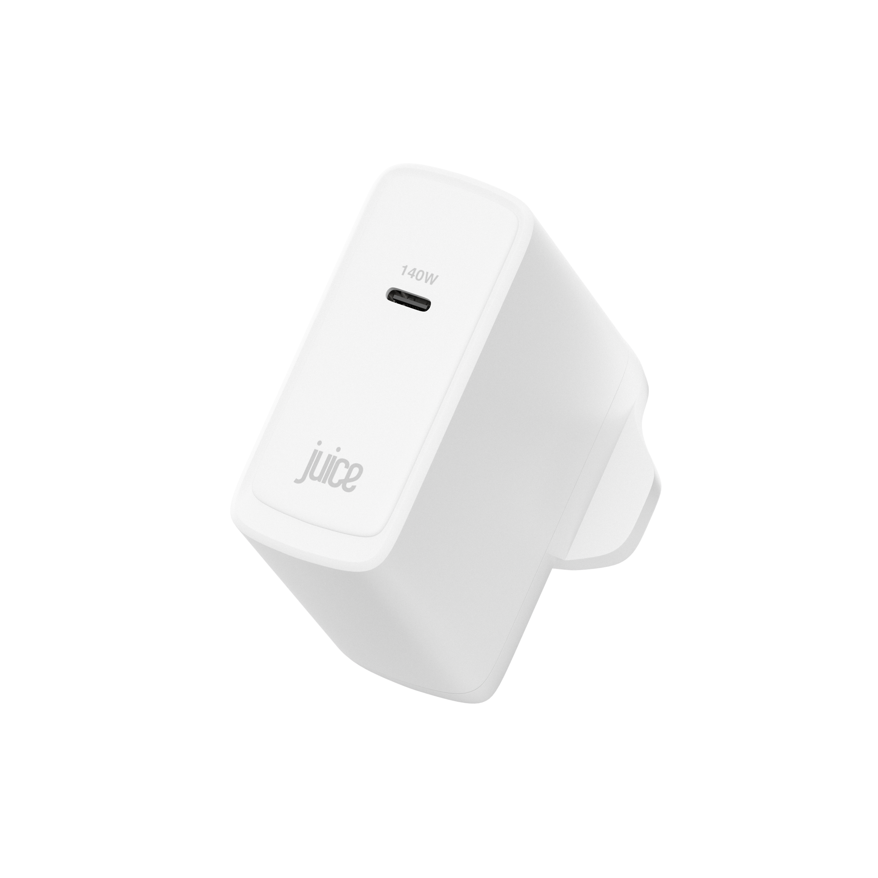 Juice 140W USB-C Fast Charger Plug with 2m Cable – GaN Power for MacBook, Laptop & Phone