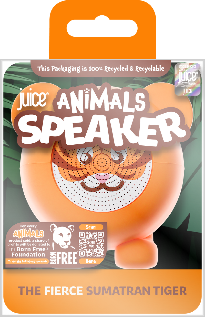 Juice Animals Wireless Speaker - Tiger