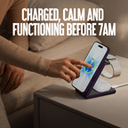 Juice 3-in-1 Compact Wireless Charger 15W (UK Plug) – Burgundy – Human