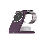 Juice 3-in-1 Compact Wireless Charger 15W (UK Plug) – Burgundy – Product