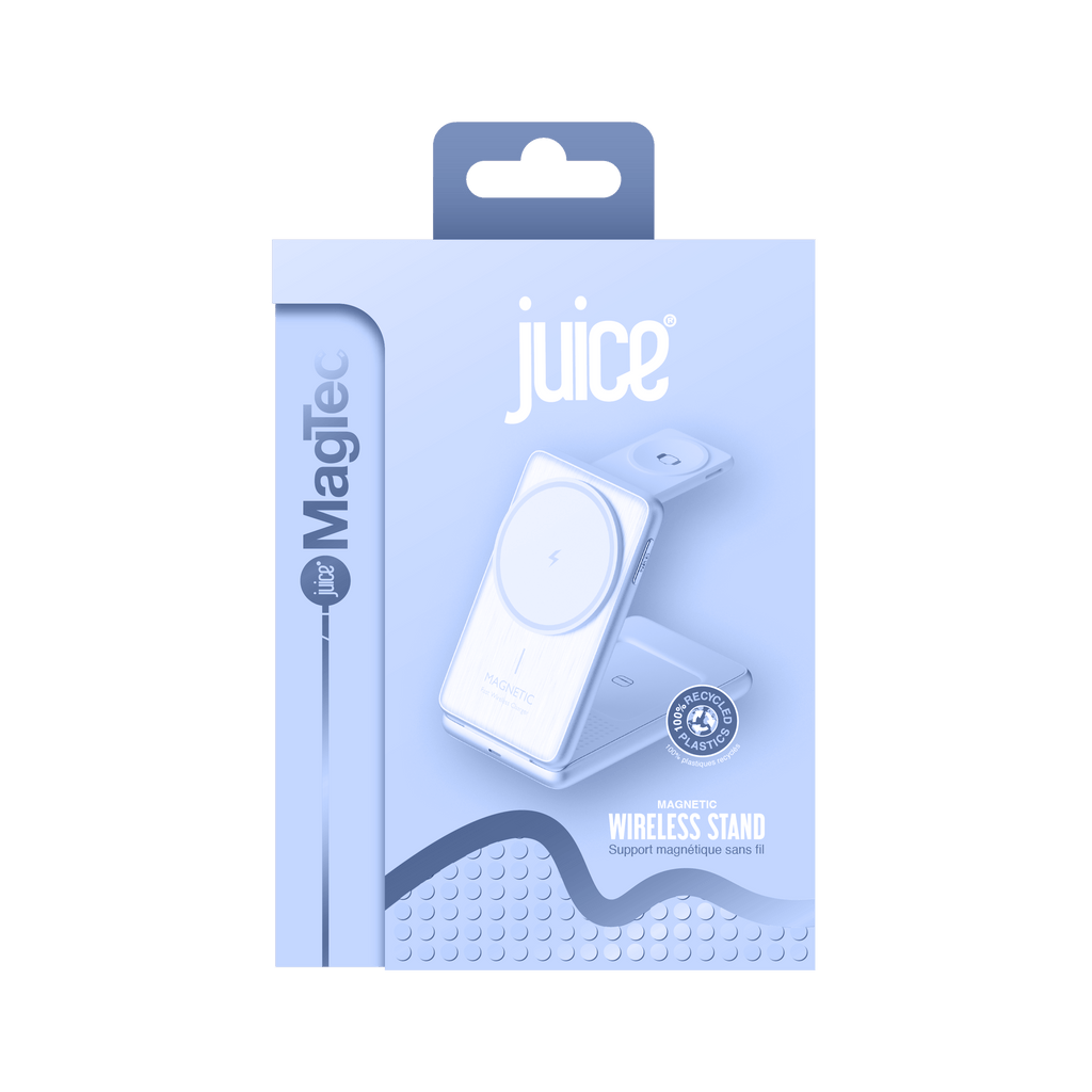 Juice 3-in-1 Compact Wireless Charger 15W (UK Plug) – Glacier – Packaging
