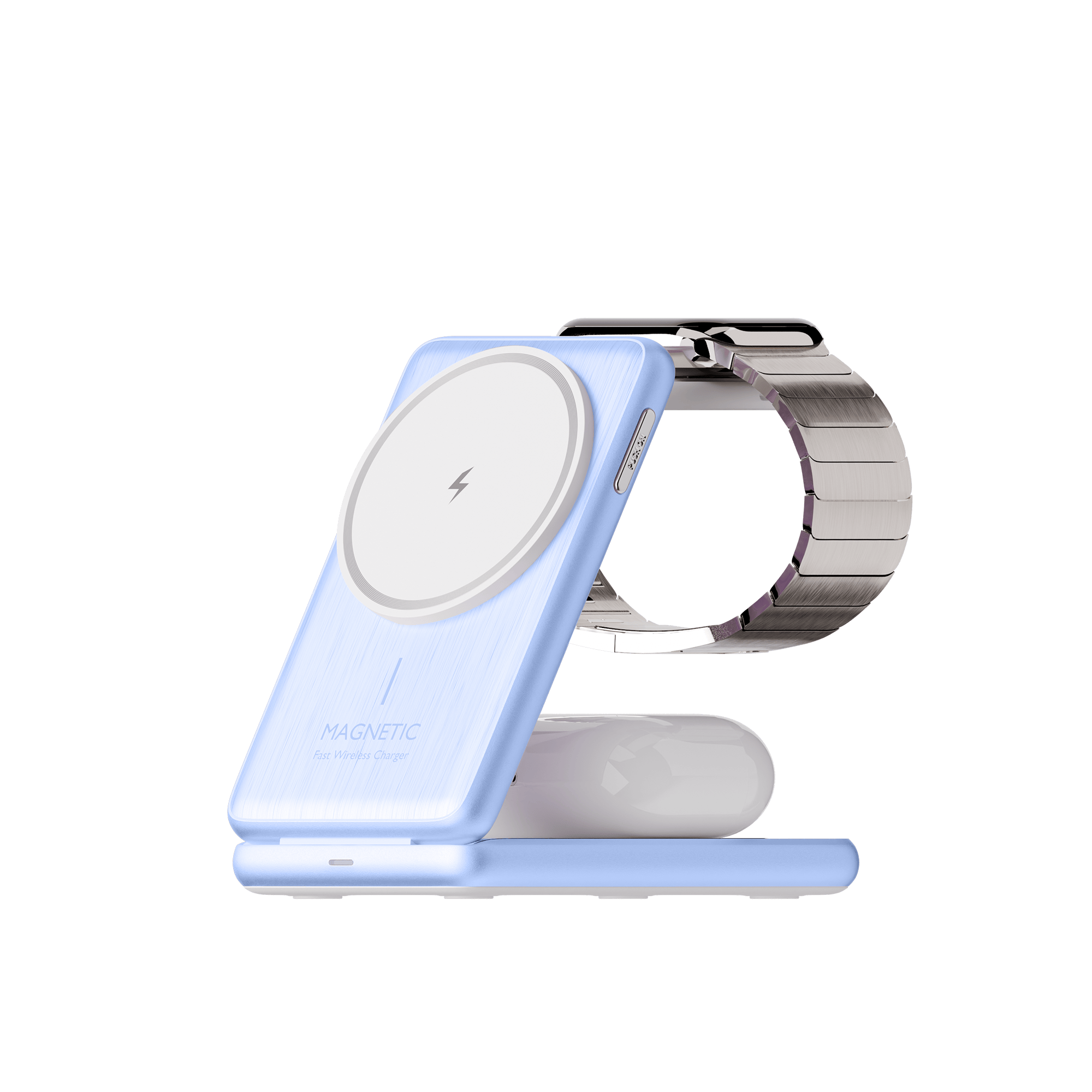 Juice iPhone 18 Colour Matched Bundle 2 – 3-in-1 Charger + MagTec Power Bank + USB-C Cable 1m – Glacier – Product