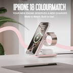 Juice 3-in-1 Compact Wireless Charger 15W (UK Plug) – Pink – Colourmatch