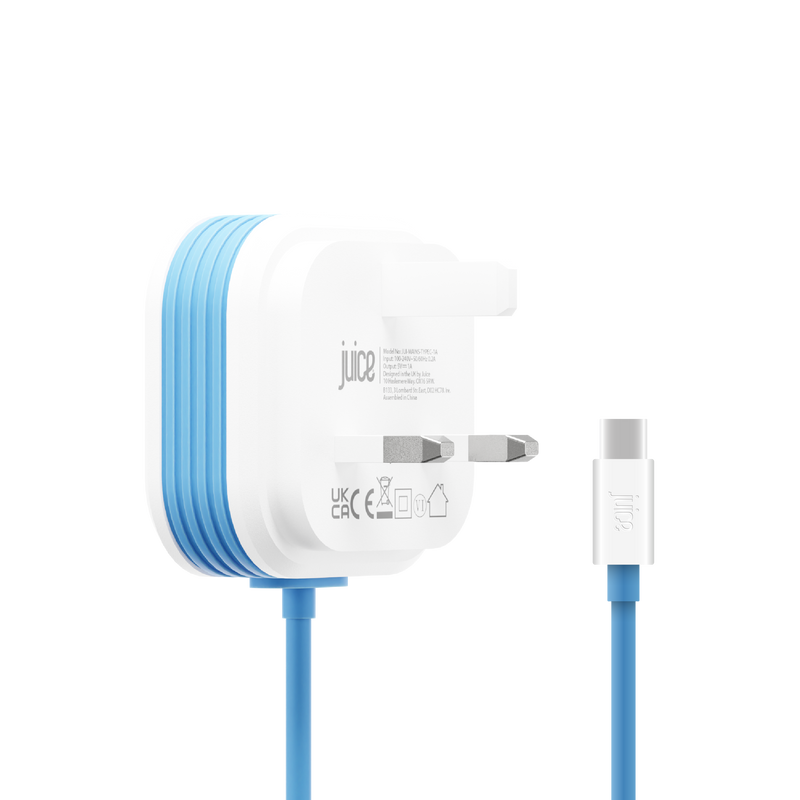 Juice 12 Watt USB-C Mains Charger with 1.5 metre Integrated Cable