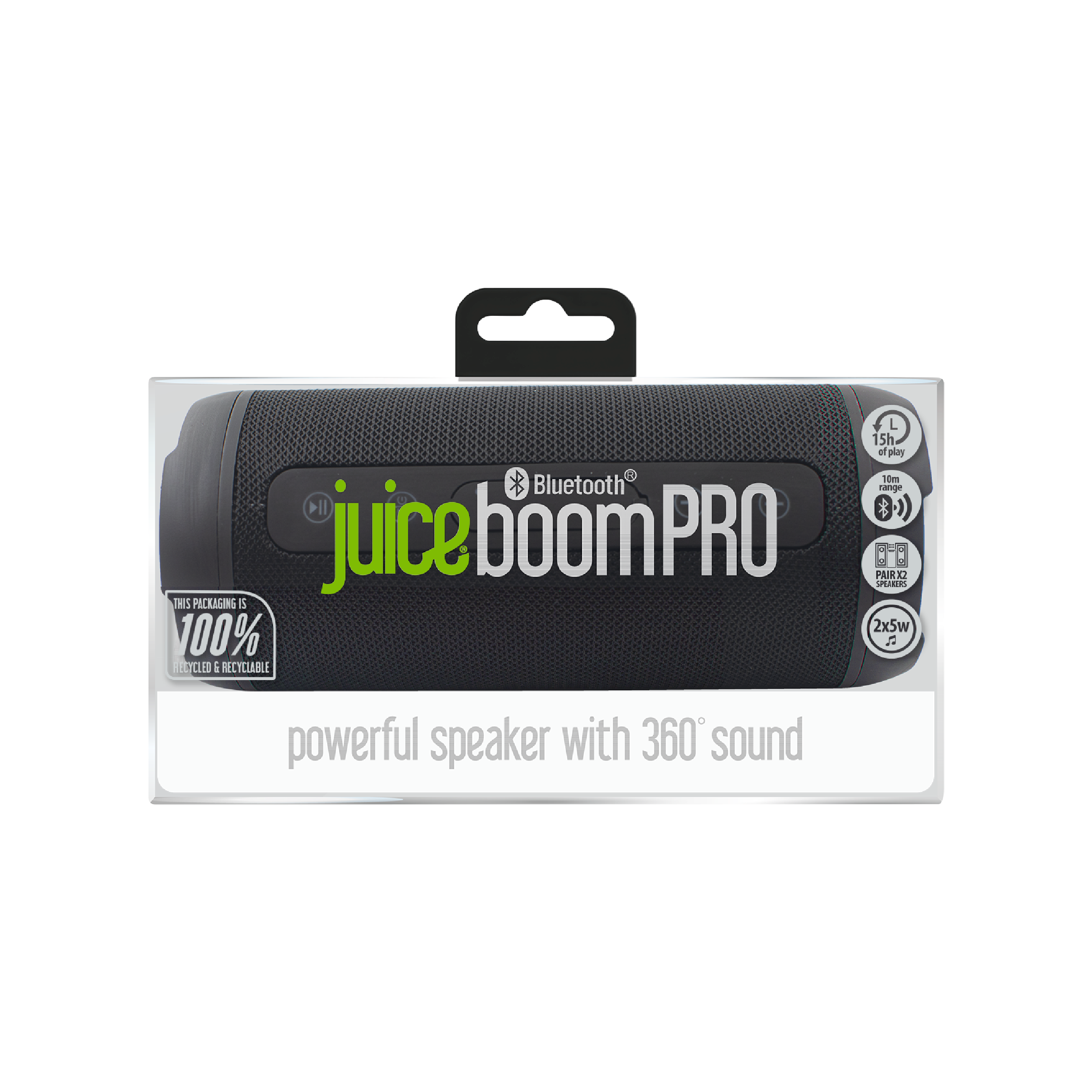 مكبر صوت بلوتوث Juice Boom Pro – أسود 