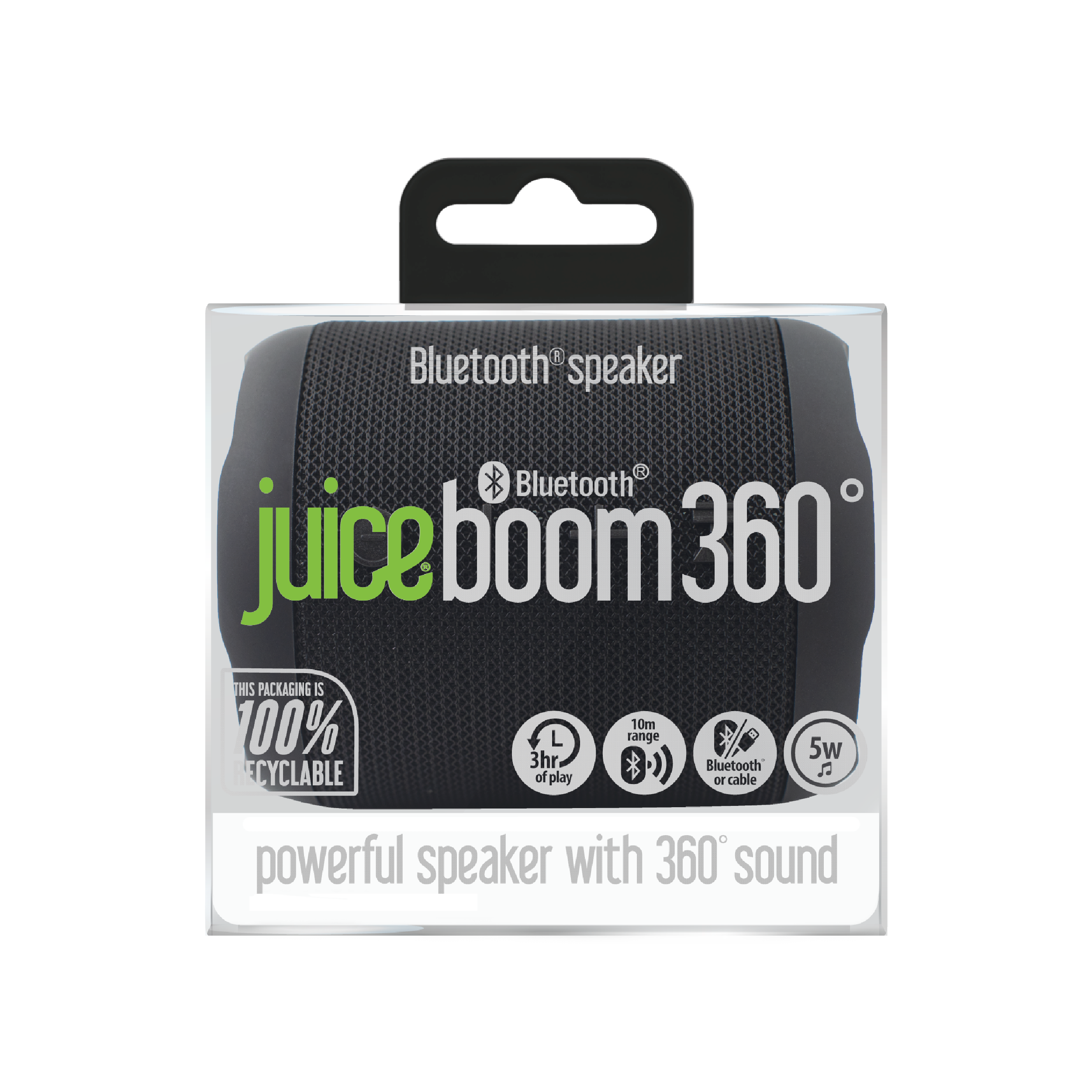 Juice ECO Boom 360 Bluetooth Speaker – Black