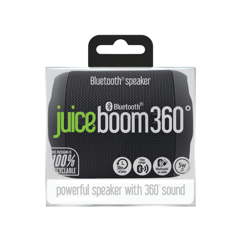 Juice ECO Boom 360 Bluetooth Speaker – Black