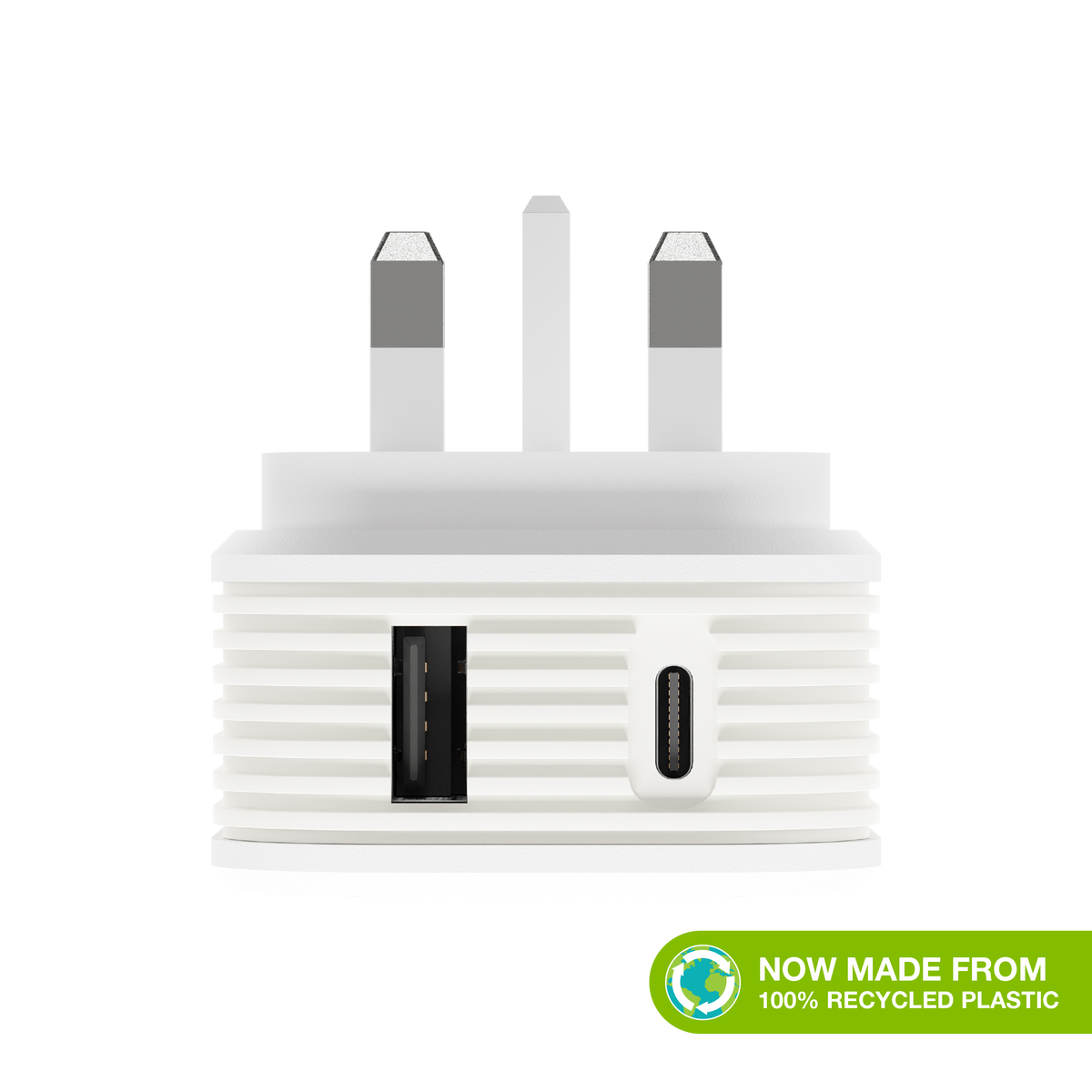 Juice 20W Dual Port Fast Charger Plug White