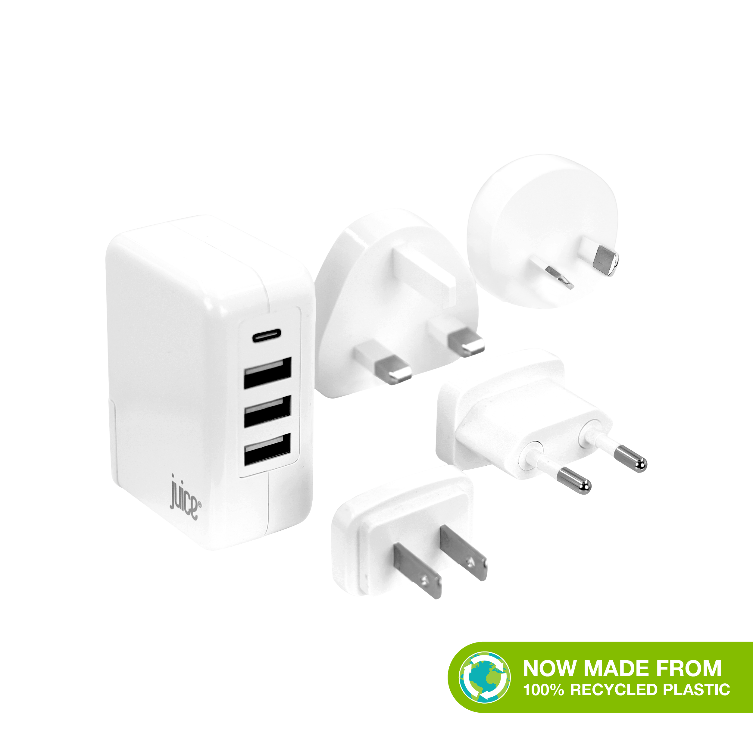 Juice 4.8 Amp Travel Juice Universal Charger – White