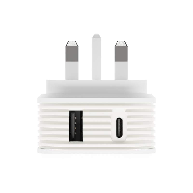 Juice 18W Dual Port Super Charge Plug – White