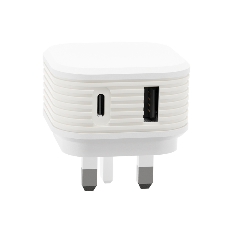 Juice 18W Dual Port Super Charge Plug – White