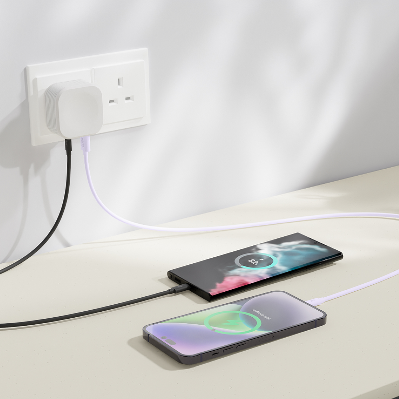 Juice 30W Dual Port Fast Charger Plug – White