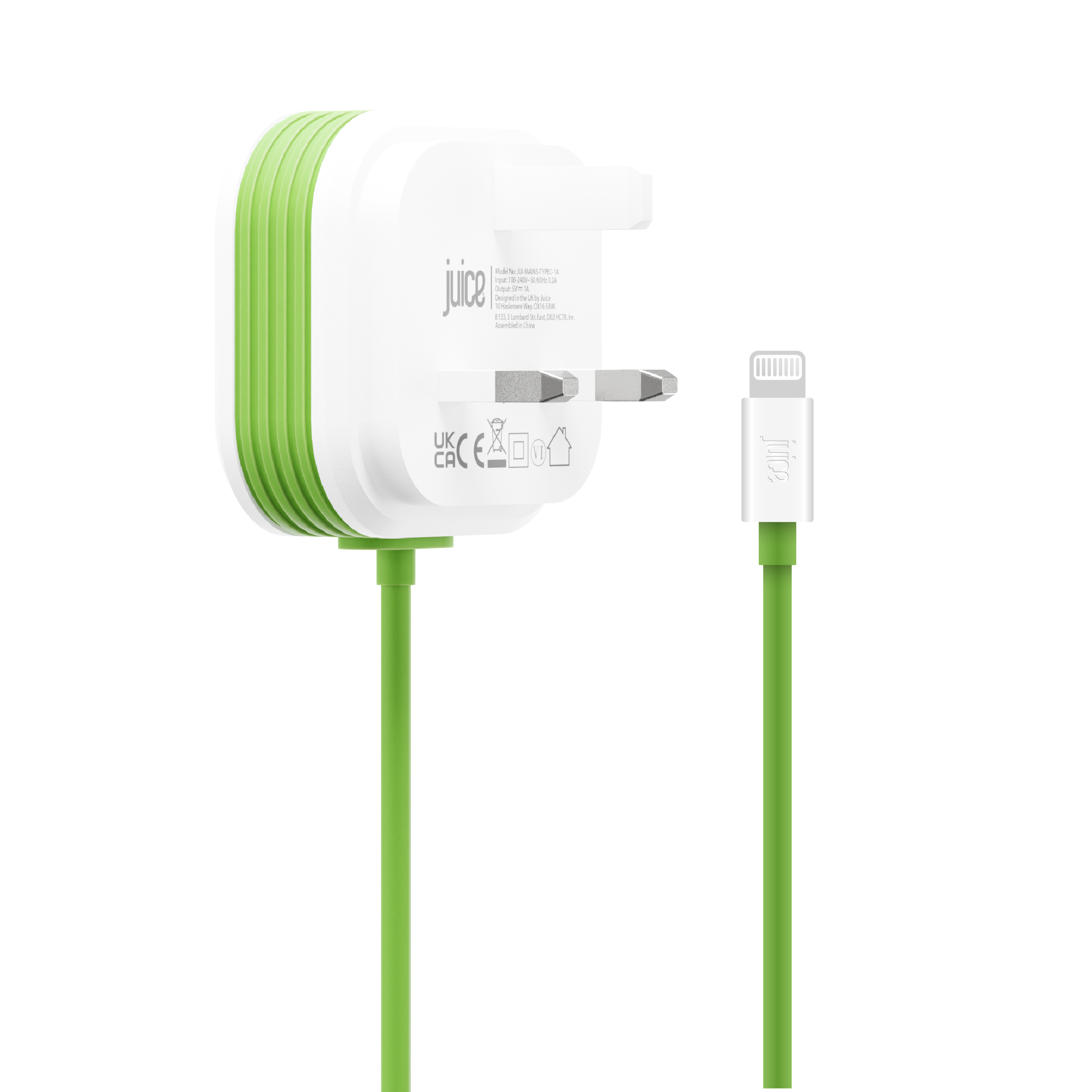 Juice 5 Watt Apple Lightning Mains Charger with 1.5 metre Integrated Cable