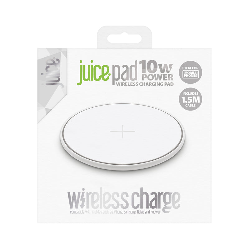 Juice 10Watt Wireless Charging Pad front of Packaging Black