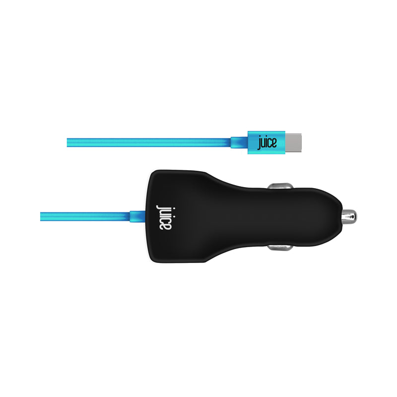 Juice 18W PD USB-C Car Charger with Integrated Cable