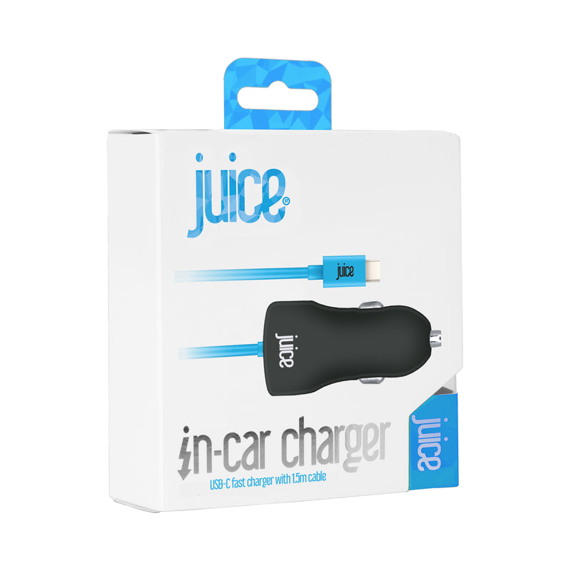 Juice 18W PD USB-C Car Charger with Integrated Cable