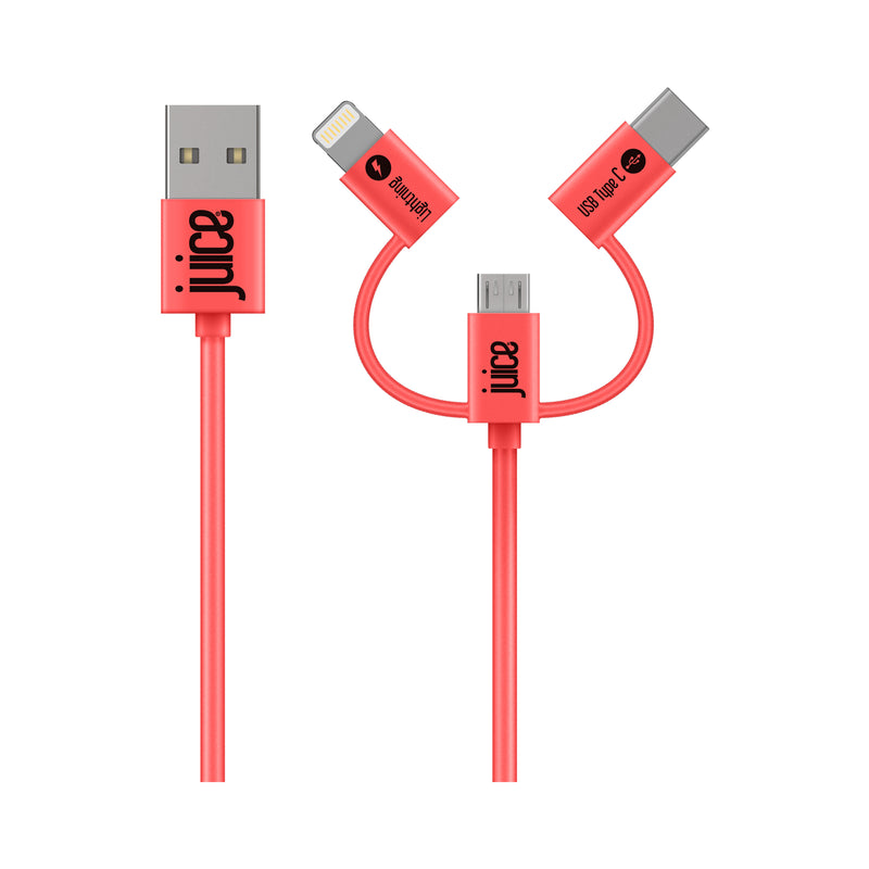 Juice 3 in 1 Charging Cable 1m