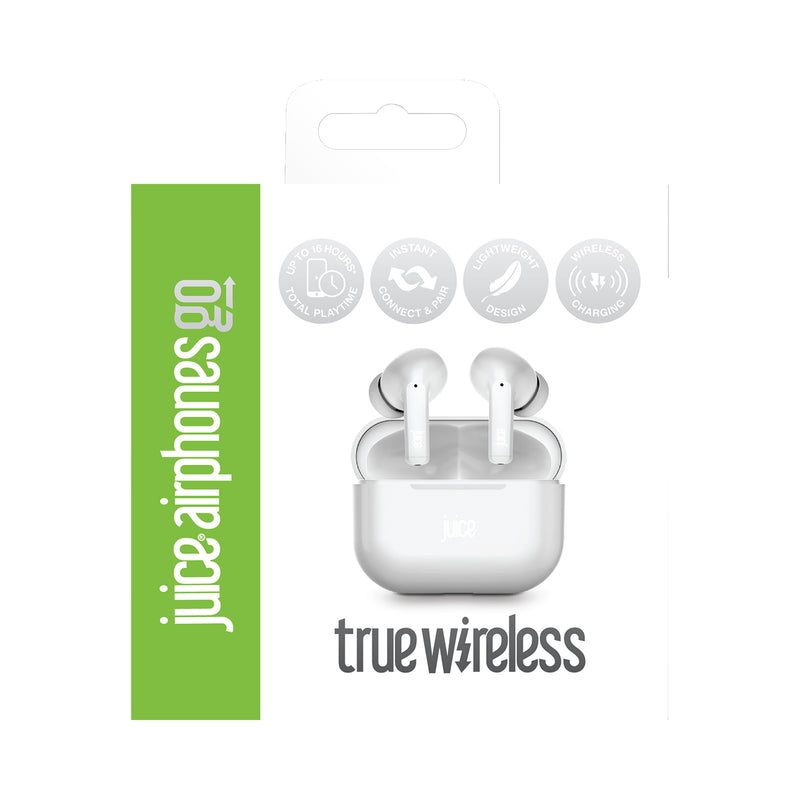 Juice Airphones Go Wireless Headphones Packaging