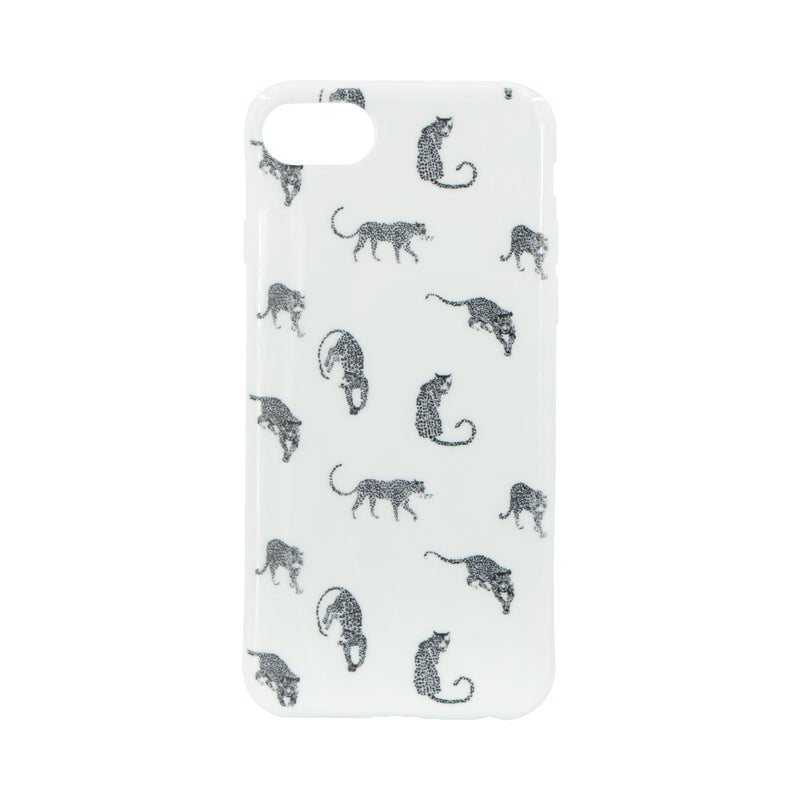 Juice x Urban Outfitters Cheetah iPhone X Phone Case – White/Black